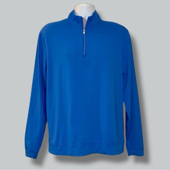 Johnnie-O Performance Quarter Zip Pullover Men’s Medium Blue Motion JMKO100300 - Picture 4 of 14